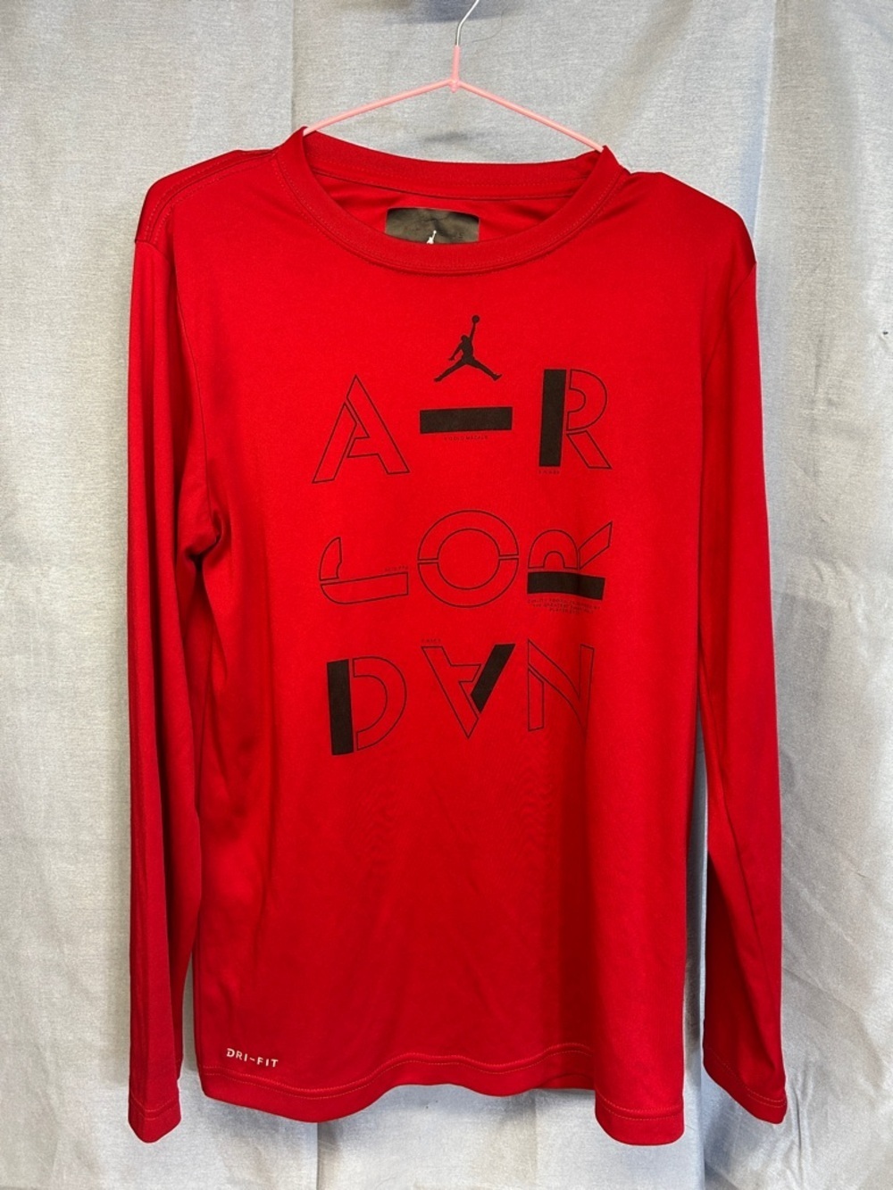 Nike Red Long Sleeve Jordan Graphic Dri-FIT Shirt